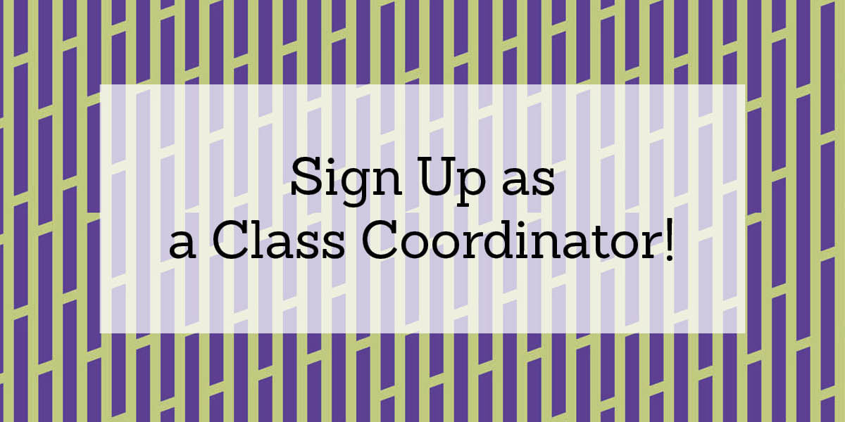 Sign up as a class coordinator